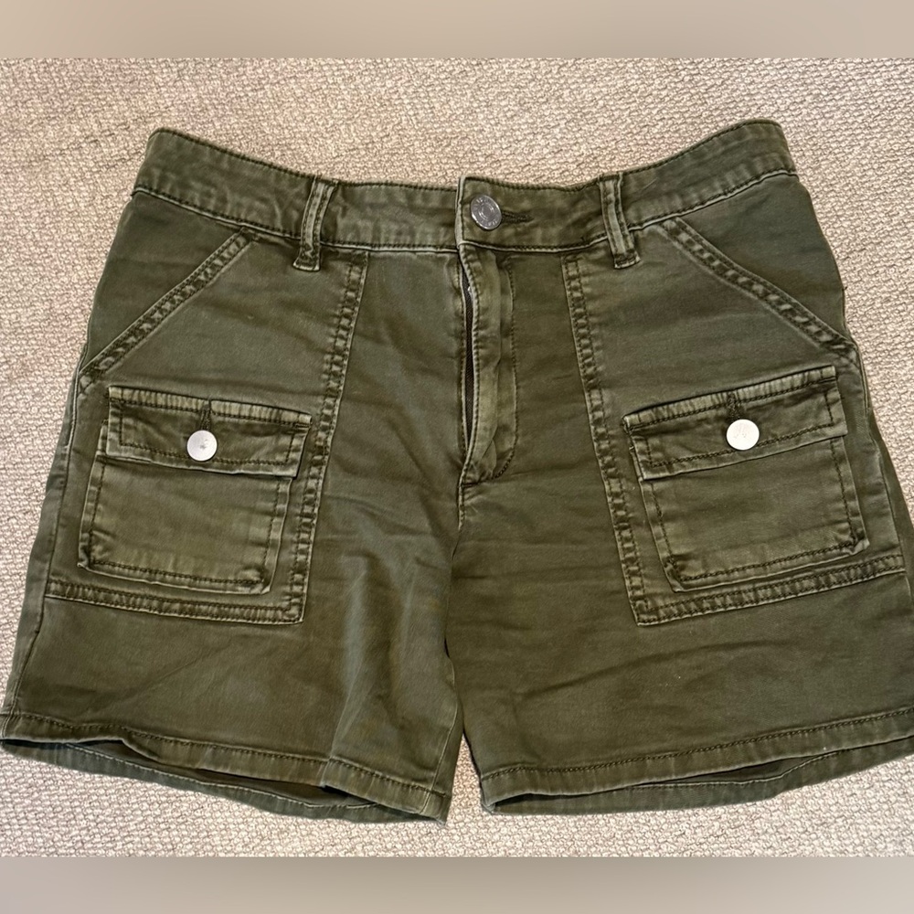 Kut from the Kloth Green Cargo Shorts Utility Style